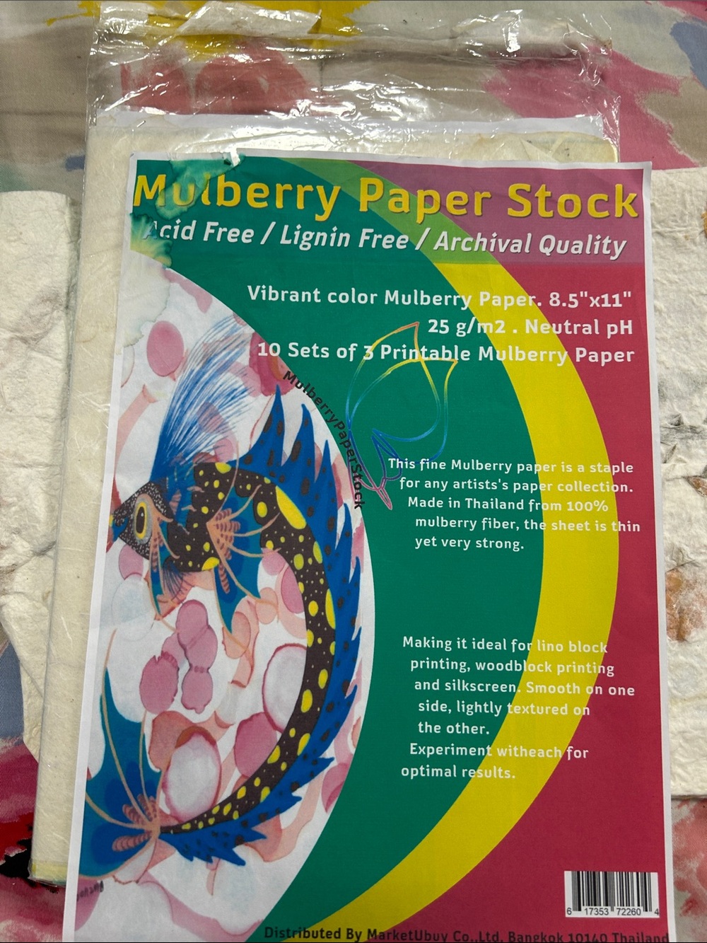 - Vibrant Multicolor Mulberry Wall Art Paper